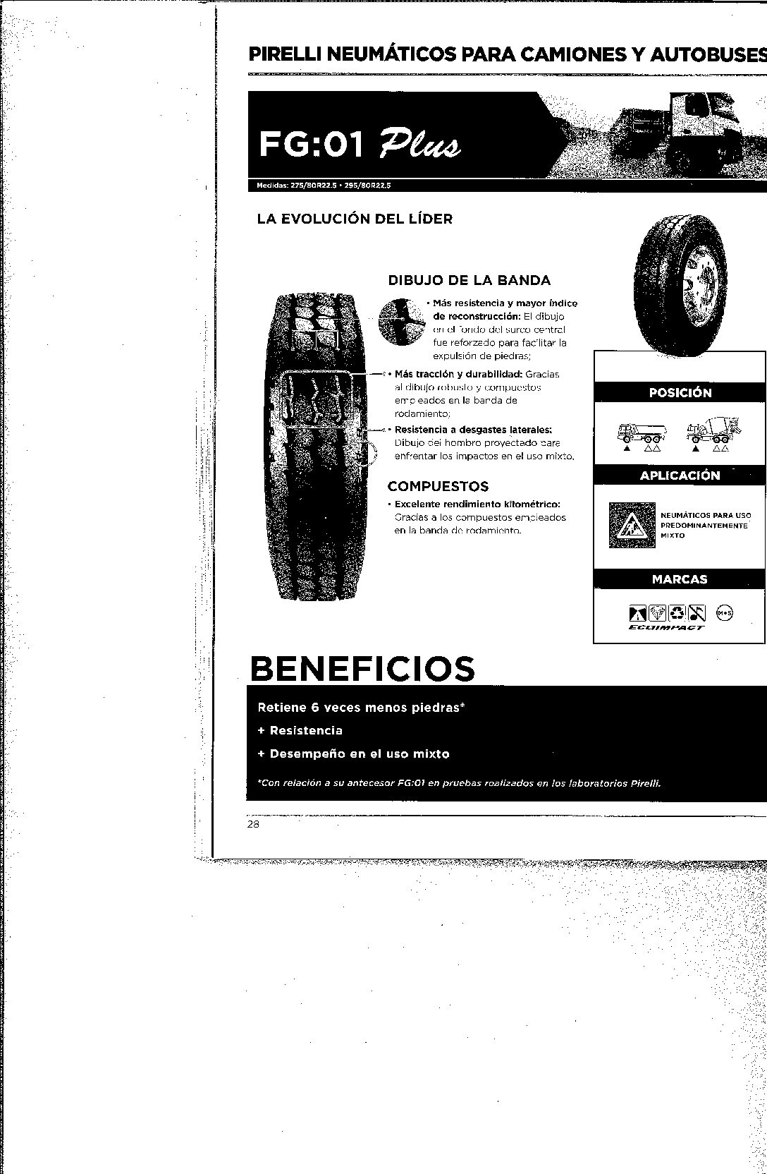 Pirelli 295/80 R22.5 FG01 PLUS M+S Dirección-Mixto - Imagen 2